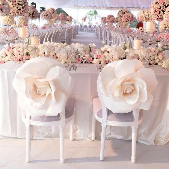 Bride and Groom wedding chairs