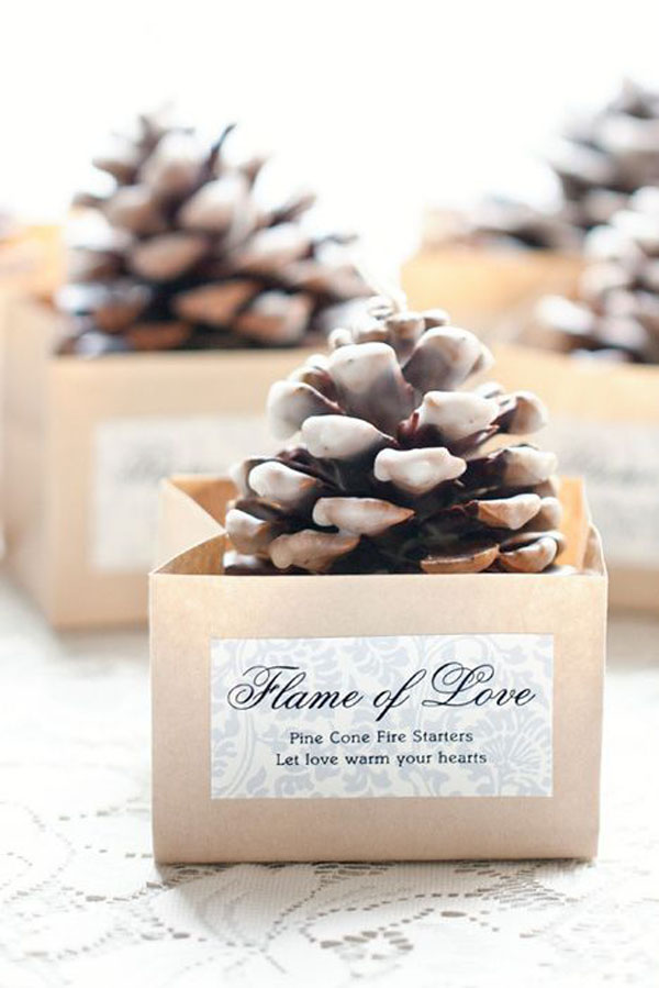 2. Acorn wedding favour idea taken from Under The Christmas Tree
