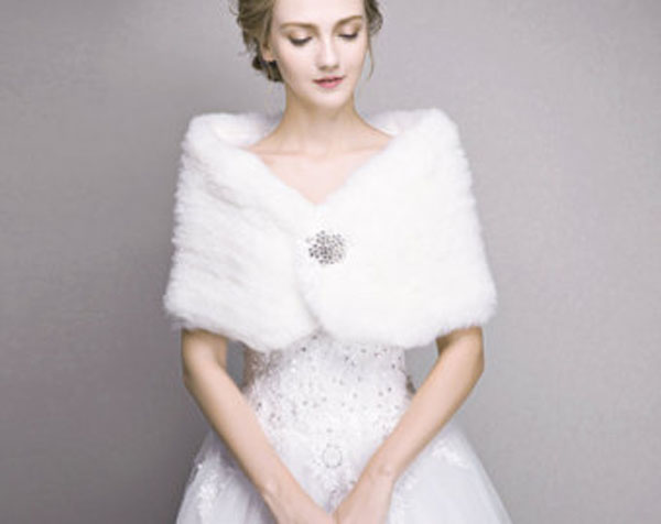 9. This bridal fur stole is £30, from Etsy