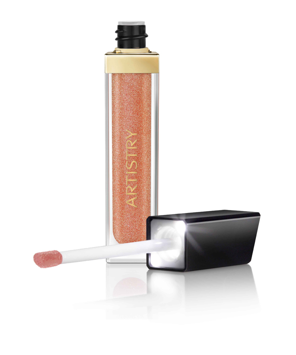 Light Up Lip Gloss product shot - Juicy Peach open