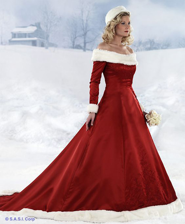 10. A Santa-inspired Bride Would Certainly Make A Statement. Image borrowed from viryabo.hubpages.com