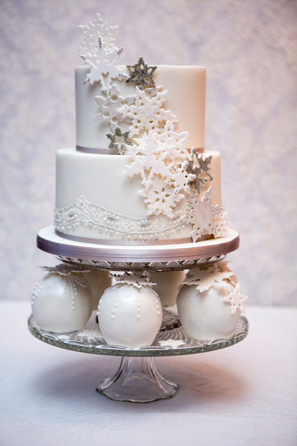 7. A Stunning Snowflake Cake from Wedding Cakes By Design, Bangor