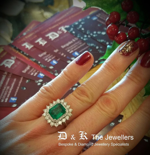 2. Right hand rings featuring precious stones such as Tanzanite, emerald and sapphire are top of women's wish lists right now. Above - an emerald stone
