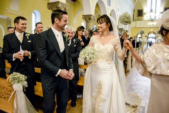 Handmade wedding dress, Winter wedding at Ballyliffin Lodge