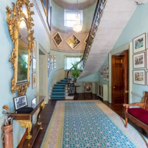 View of Stair Hall looking towards stair case which leads to the Royal Corridor.